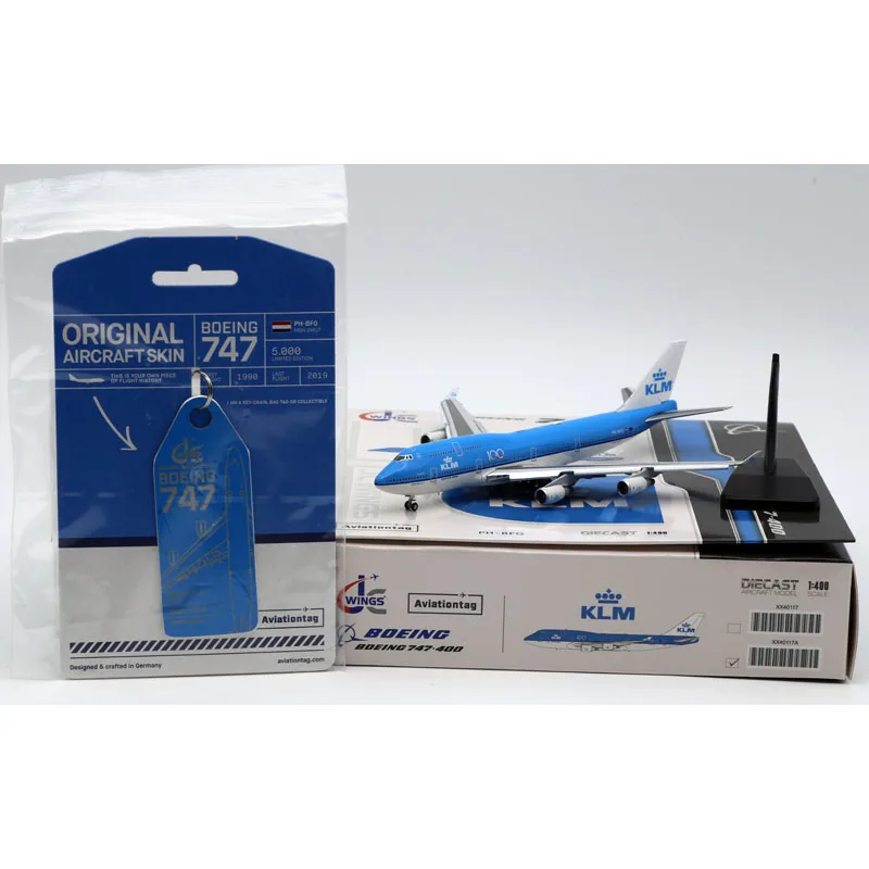 

XX40117A Alloy Collectible Plane Gift JC Wings 1:400 KLM Airlines Boeing 747-400 Diecast Aircraft Model Jet PH-BFG Flaps Down