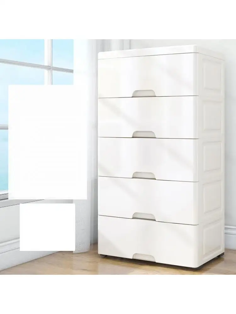 Thickened Multi-layer Drawer Storage Cabinet Baby Children Baby Wardrobe Storage Box Five-bucket Cabinet