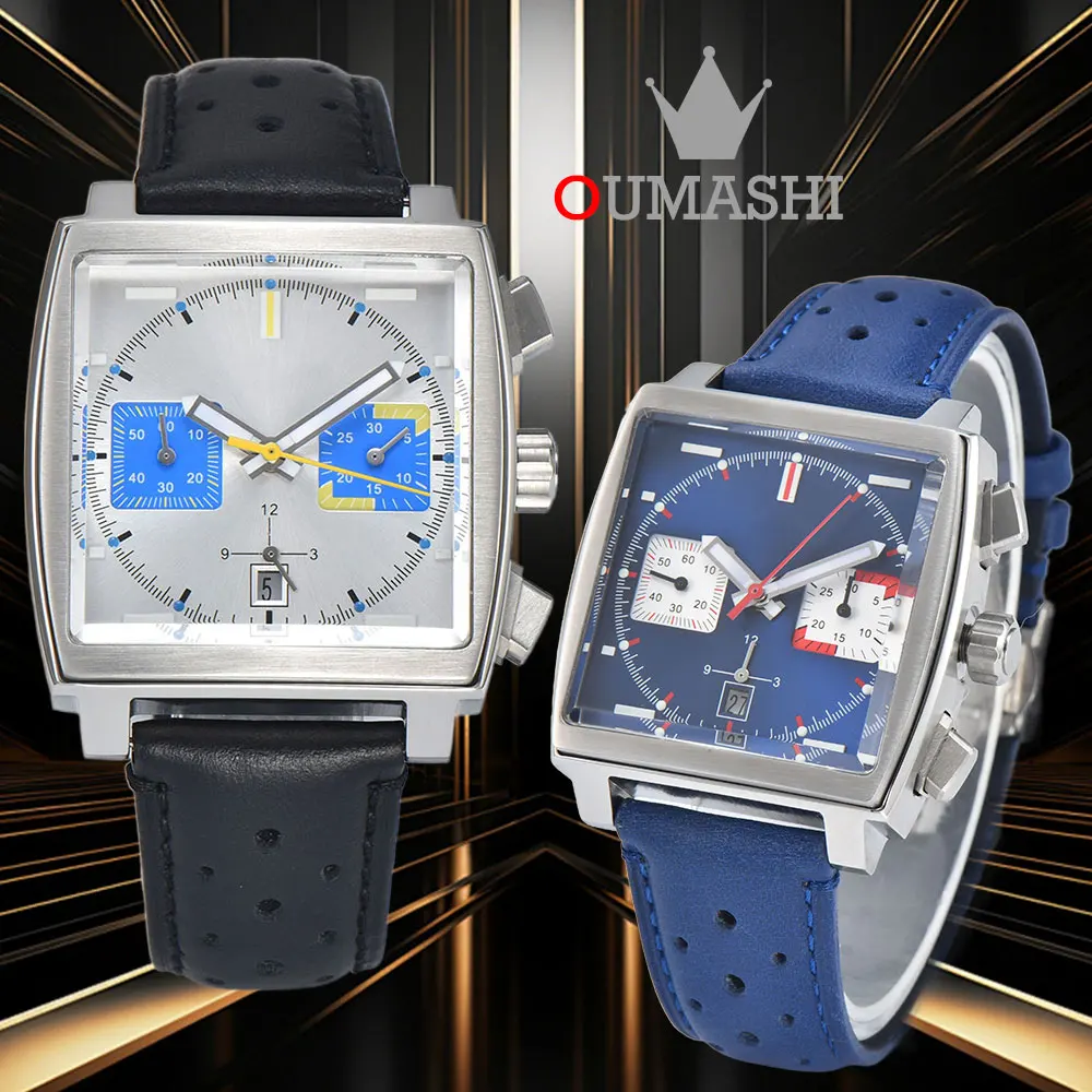 

New NO LOGO dial OUMASHI 7750 watch sterile dial automatic multifunctional timing movement luxury men's watch 7750 movement