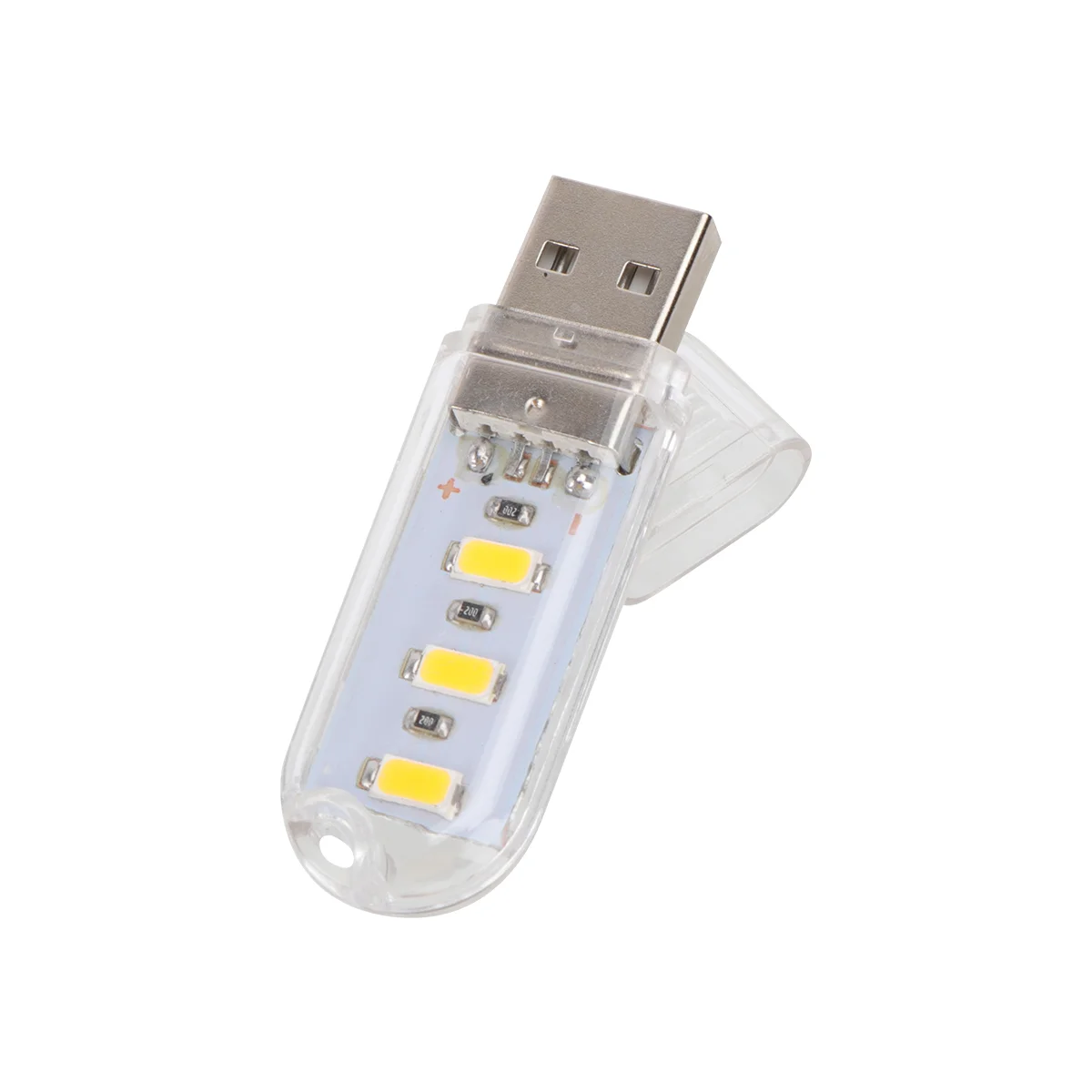 

2PCS Mini Portable Bright 3 LED Night Light USB Lamp (Warm White)