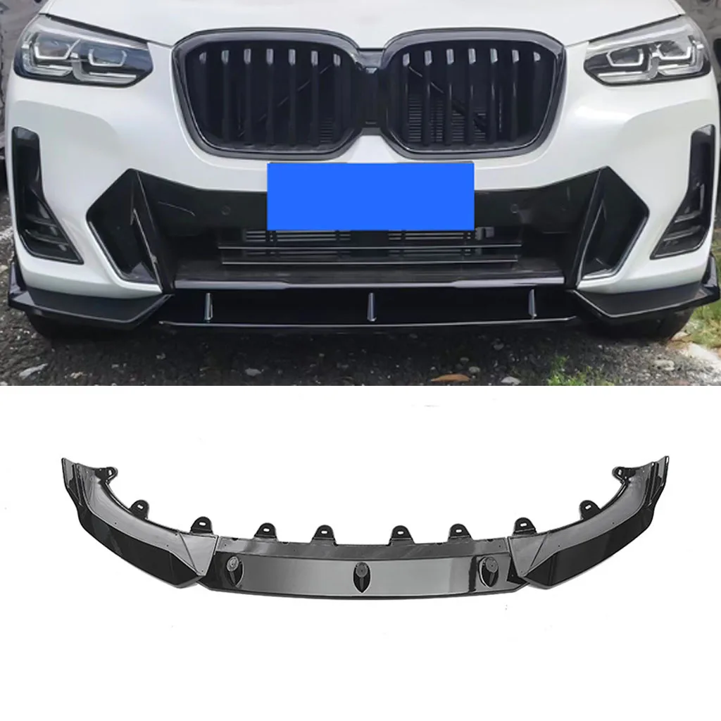 

Car Front Bumper Lip Spoiler Diffuser Splitters Body Kit Aprons Cover Guard Trim For Bmw X3 G01 X4 G02 iX3 G08 M Sport 2021-2024