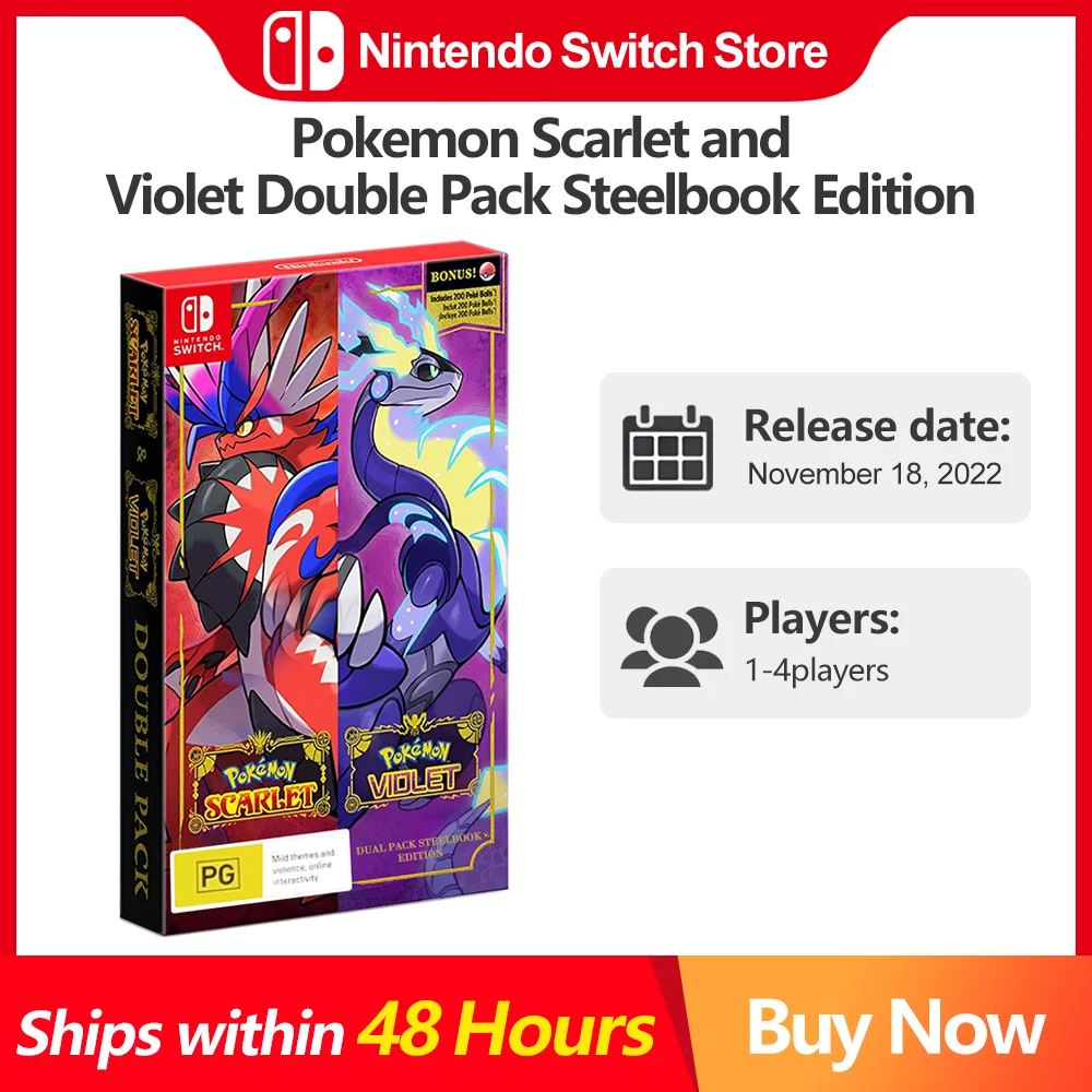 Pokemon Scarlet E Violet Double Pack Steelbook Edition Nintendo Switch Offerte Di Gioco Adventure Rpg Genere Per Switch Oled Lite