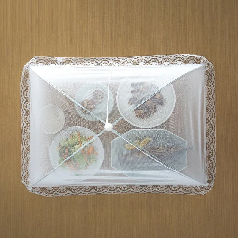 시모야마 주방 음식 커버 접이식 안티 플라이 모기 메쉬 커버 피크닉 저녁 식사 테이블 우산 스타일 텐트 커버 주방 가제트