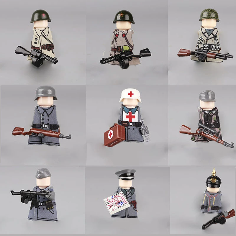 Ww2 Lego German Uniform Weapons Helmets Coat Lego Ww2 German Suit