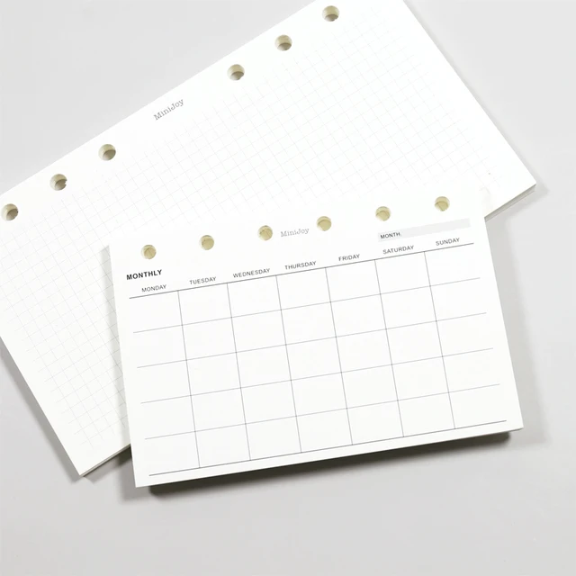 Buy Planner Refill, Pocket , Month Tracker Binder Refills for 6