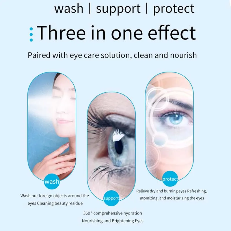 Portable Nano Eye Mist Sprayer Usb Ionic Warm Compress Moist Heat Eye Facial Care Humidifier Moisturizer Dry Eyes Relief