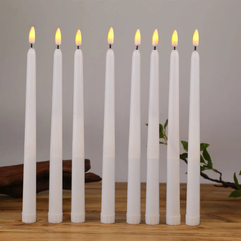 Baquler 100 Candele A LED Senza Fiamma Con Effetto Fiamma Tremolante - Bianco Caldo, 21,6 Cm Per Decorazioni