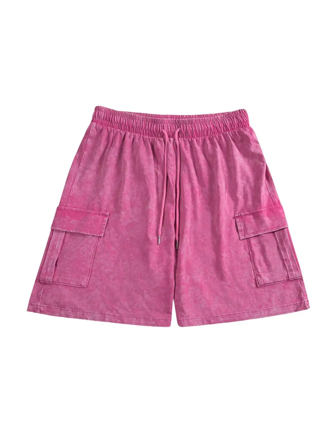 2025 New Washed Solid Color T Shirt Set Trendy Street Torn Short Sleeve Classic Multicolor Cotton Shorts Loose Sports Suit