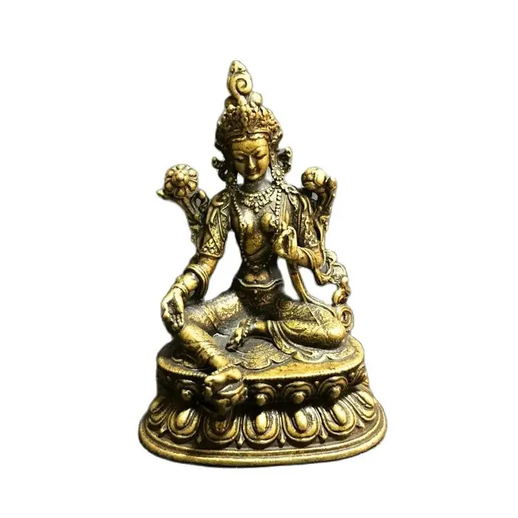 

Рождественская коллекция, древняя бронзовая Зеленая Тара Будда Бодхисаттва экономит восемь сложностей, мать танетра статуя