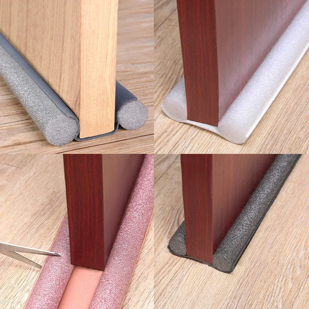 93CM Door Bottoom Seal Strip Anti Collision Dustproof Door seal soundproof Flexible Wind Noise Reduction Foldable Weatherstrip door seal draft stopper nbr sealing strip