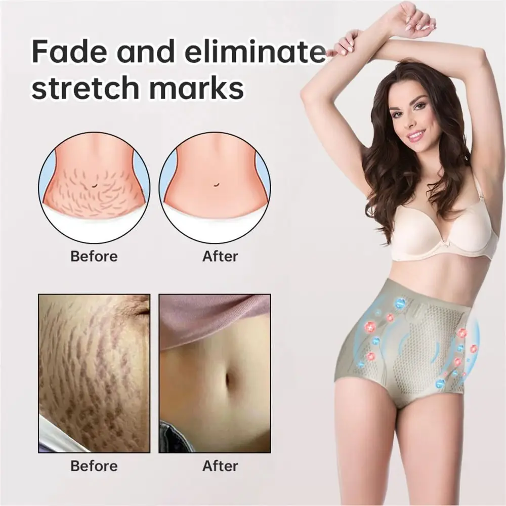Description Picture 6 of item1Pcs Ice Silk Ion Fiber Repair Shaping Device Women High Waist Shaping Shorts Tummy Control Butt Shorts Fiber Restoration Shaper