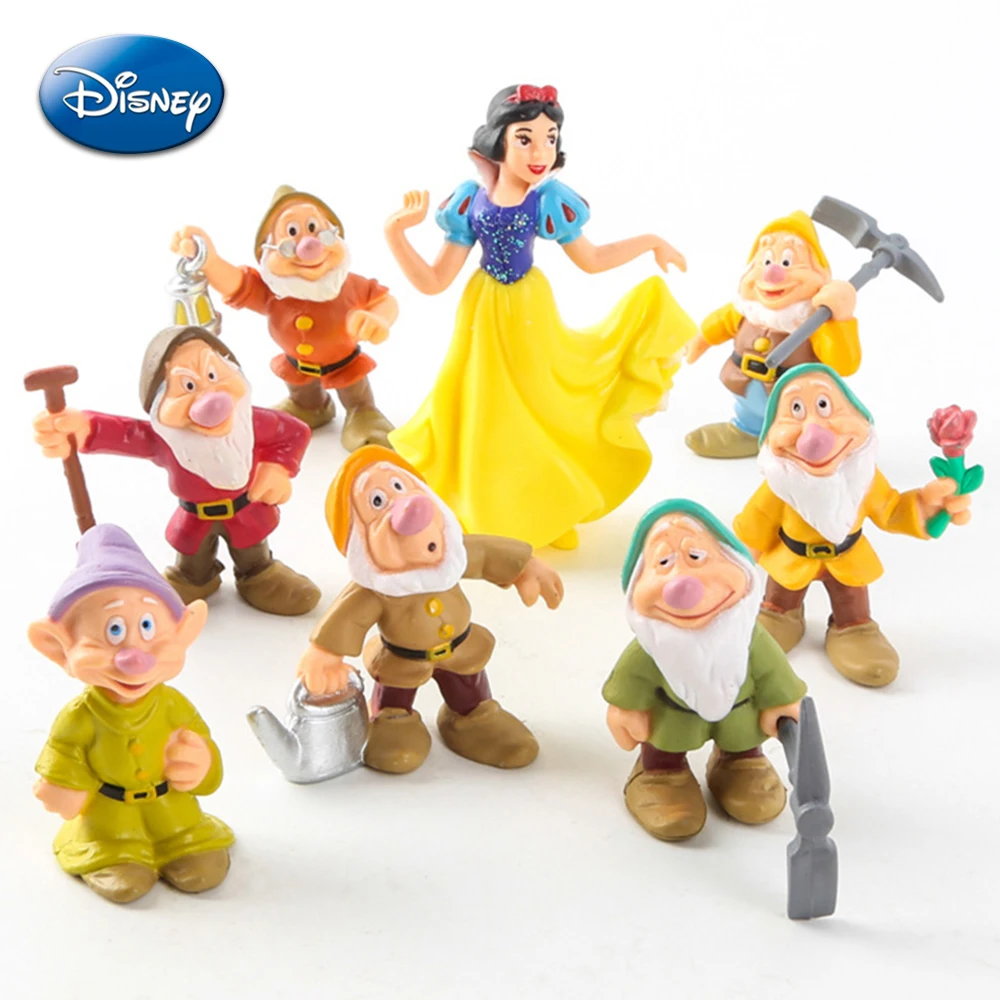 Disney sněžit bělouš a  sedm dwarfs kawaii anime schéma modelka panenek ploše dort svatební večírek DIY dekorace děti vánočními dar