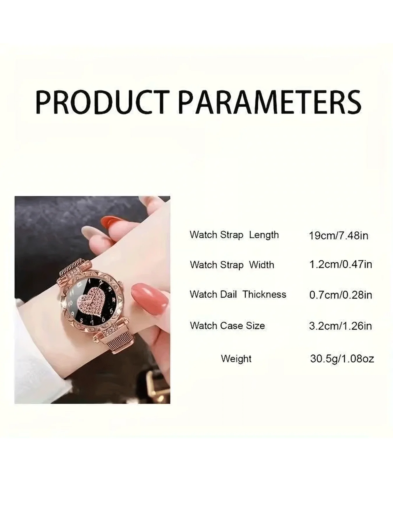 2pcs/set Women's Luxury Rhinestone Star Quartz Watch Rose Golden Fashion Analog Wrist Watch & Star Bangle, Gift For Mom Her