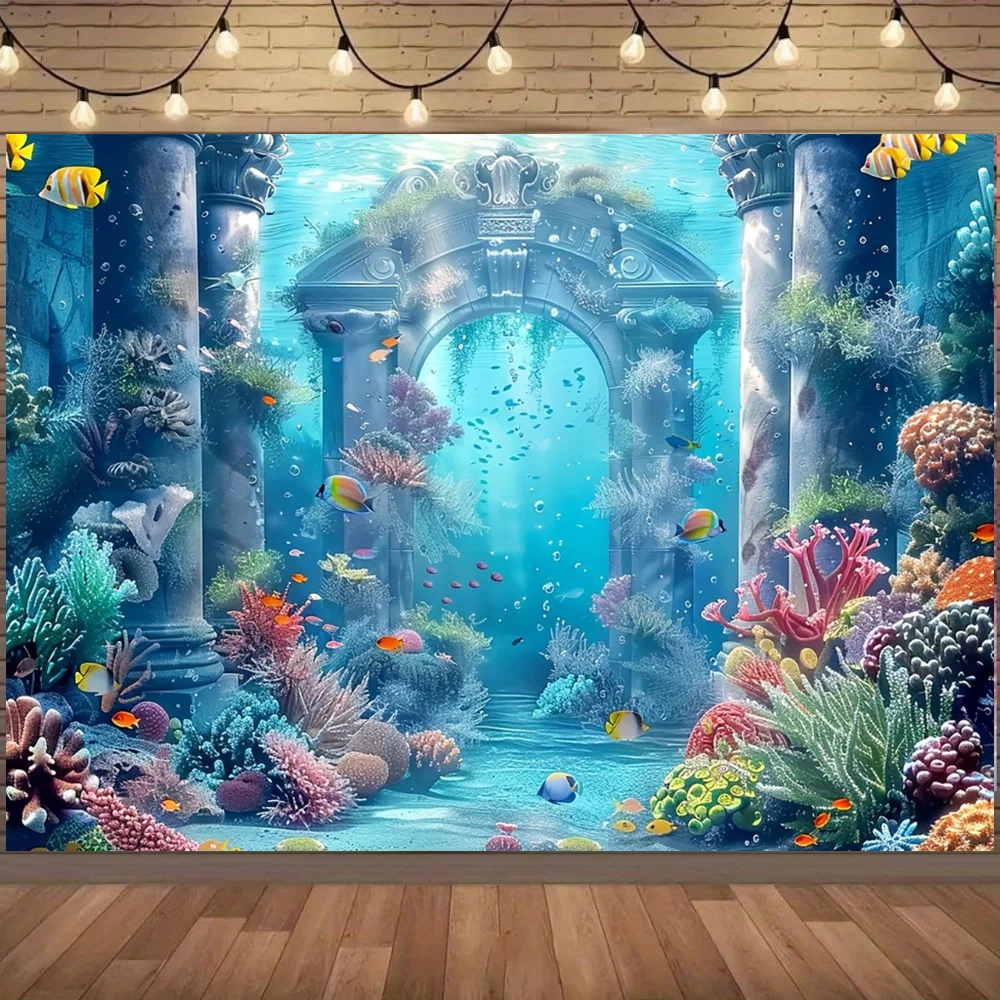 Unterwasserwelt, Ozean, Hintergrunddekoration, Banner, Sonnenlicht-Thema, Hintergrund, Foto, Fisch, Koralle, Porträtfotografie, Requisite, Kindergeschenke – Detail 14