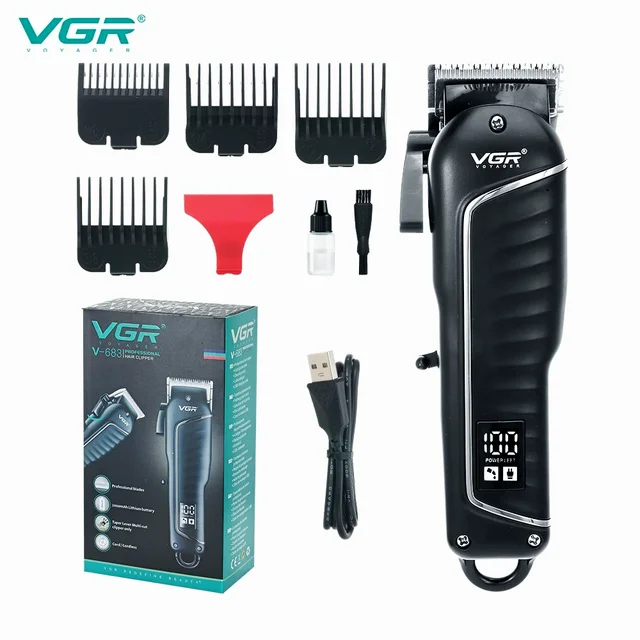 VGR Clipper Hair Clipper Professional Hair Cutting Machine Electric Hair Trimmer Haircut Machine Men's Barber Rechargeable V-683 Original box