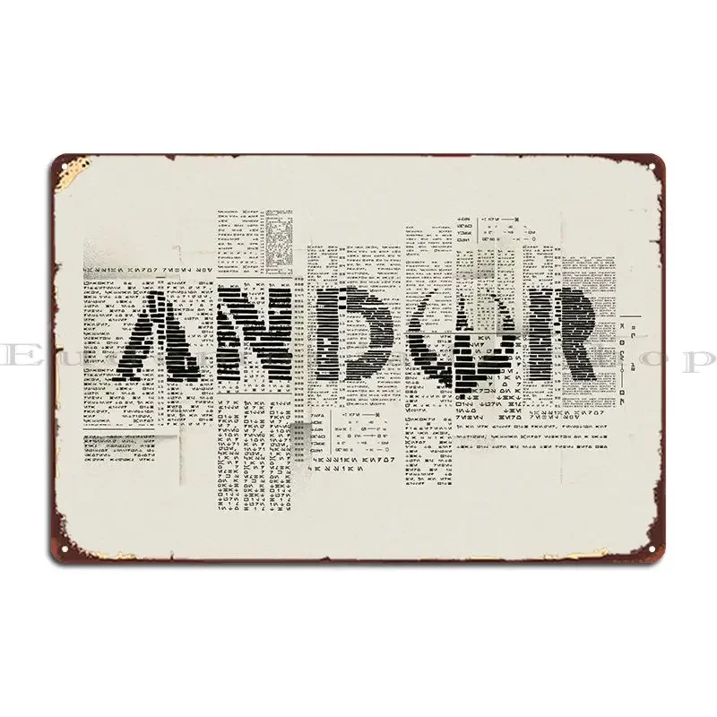 Andor Grey Metal Sign Bar Decoration Funny Design Wall Cave Tin Sign Poster