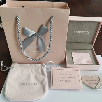 Scatola di imballaggio per gioielli borsa per pacchetto personalizzato collana con bracciale con Logo privato Display in carta bianca nera regalo di nozze di san valentino
