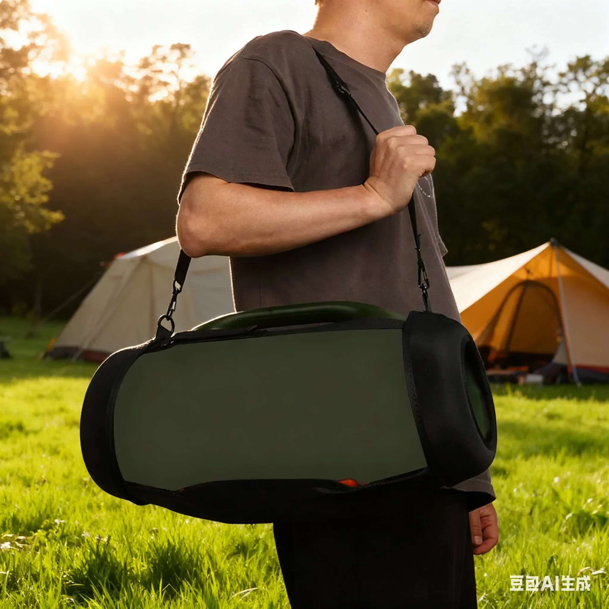 BOOMBOX 4용 어깨끈이 있는 휴대용 보호 커버 야외 여행용 스피커 액세서리용 오래 지속되는 EVA 보관 가방