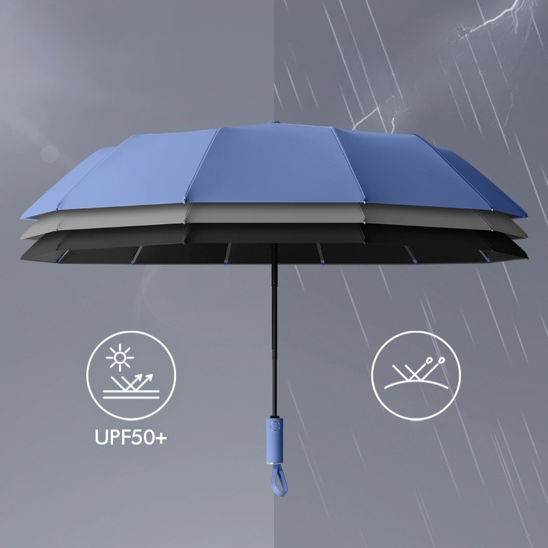 Fully Automatic Reverse Folding Umbrella  Stripe UV Umbrellas