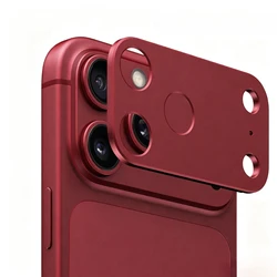 Aluminum Alloy Hollow Metal Camera Protector Lens Ring Frame - iPhone 18 Pro (Red)