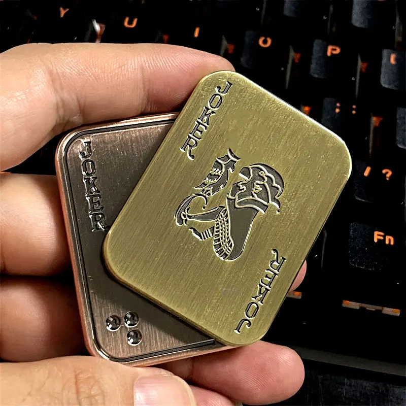Magnetic Poker Push Card EDC Metal Fidget Slider Stress Relief Toys For Anxiety ADHD Juguetes Antiestrés Para Adulltos 5