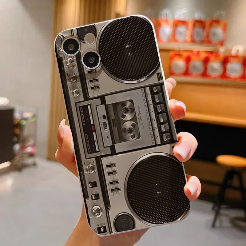 Vintage Radio Design Shockproof Silicone Phone Case - Soft Cover s