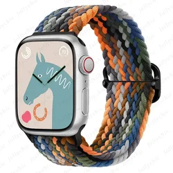 Braided Elastic Nylon Solo Loop Bracelet for 38mm 40mm 41mm (Multicolor)