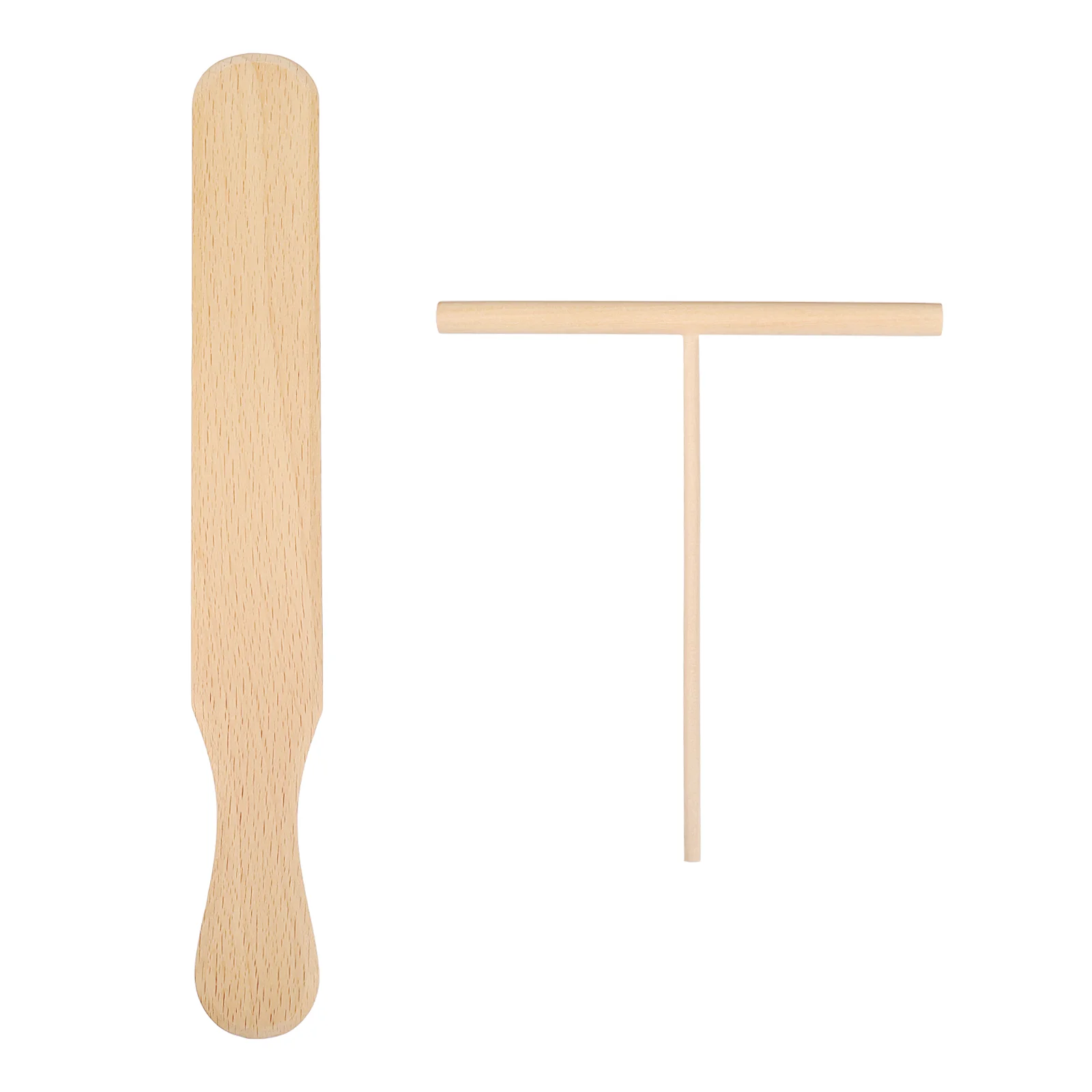 

Cabilock 2pcs Beechwood Crepe Spatula Spreader Kit Professional Tortilla Pancake Making Tool Set