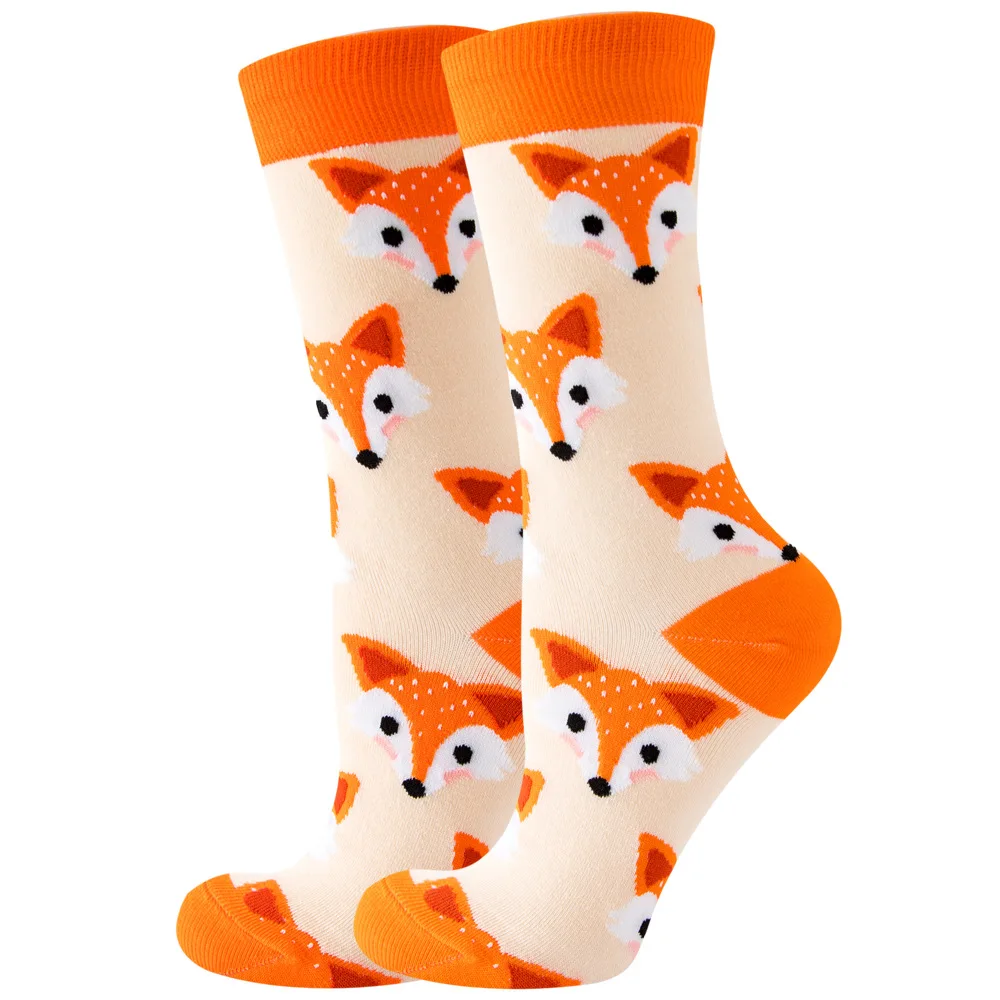 High-Quality Kawaii Cartoon Animal & Fruit Trendy Women's Socks - Harajuku Happy Collection