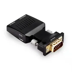 Câble adaptateur VGA vers Hdmi, convertisseur avec sortie Audio 3.5mm, pour HDTV, affichage PC Xbox360 