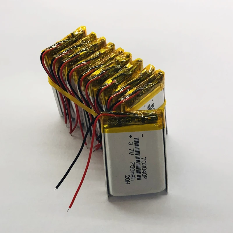 4x 703040 750mah 3.7V Lithium Polymer Battery For GPS MP3 MP4 Bluetooth