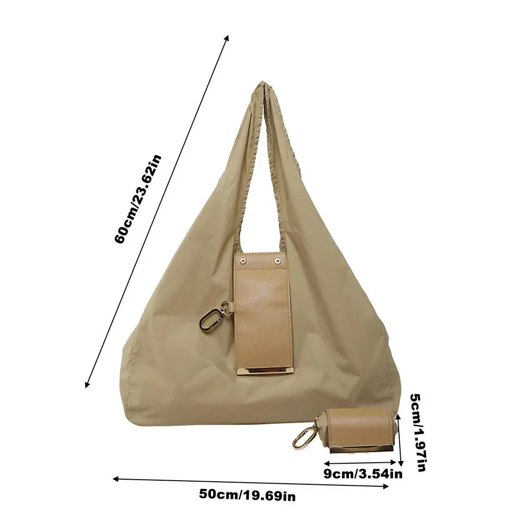 Eco-Friendly Expandable Tote Bag with Key Ring - Lightweight, Foldable, and Reusable