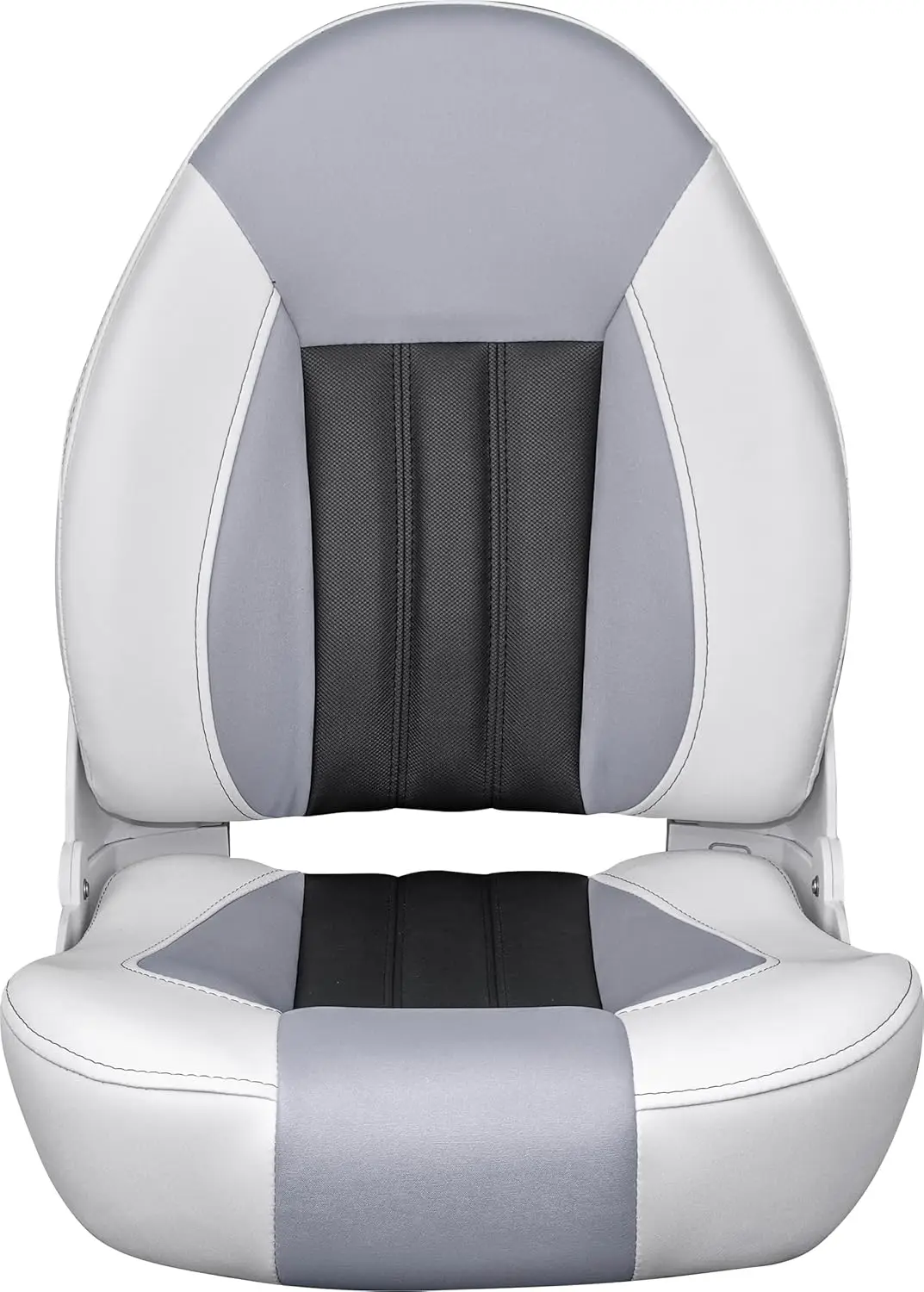 Orthopedic Folding High Back Boat Seat (White/Gray/Carbon)
