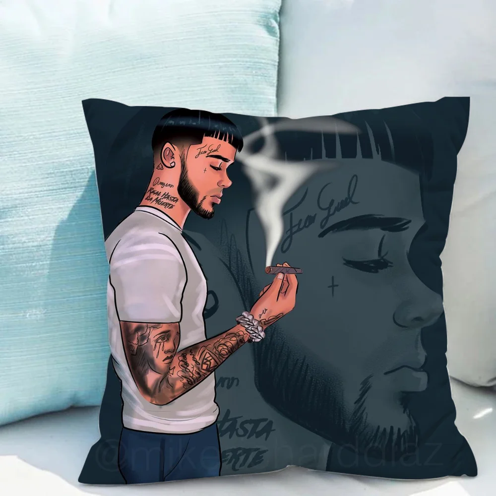 

A-Anuel Aa Cushions Cover 45*45 Pillow Hugs Chair Cushion Fall Decor Pillowcase Decorative Pillowcases 40x40 Short Plush Covers