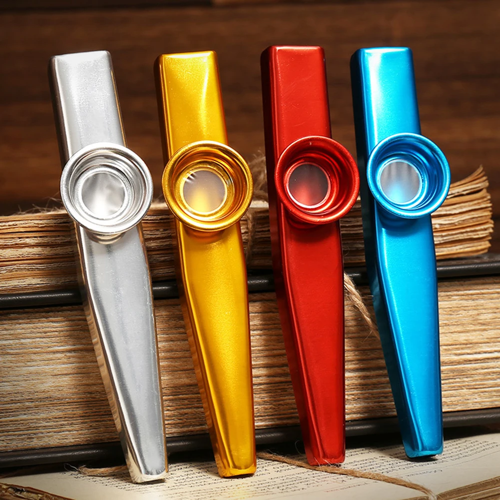 

1pc Simple Design Metal Kazoo Mouth Harmonica Beginner Flute Musical Instrument Professional Performce Diaphragm Guitar Ukulele