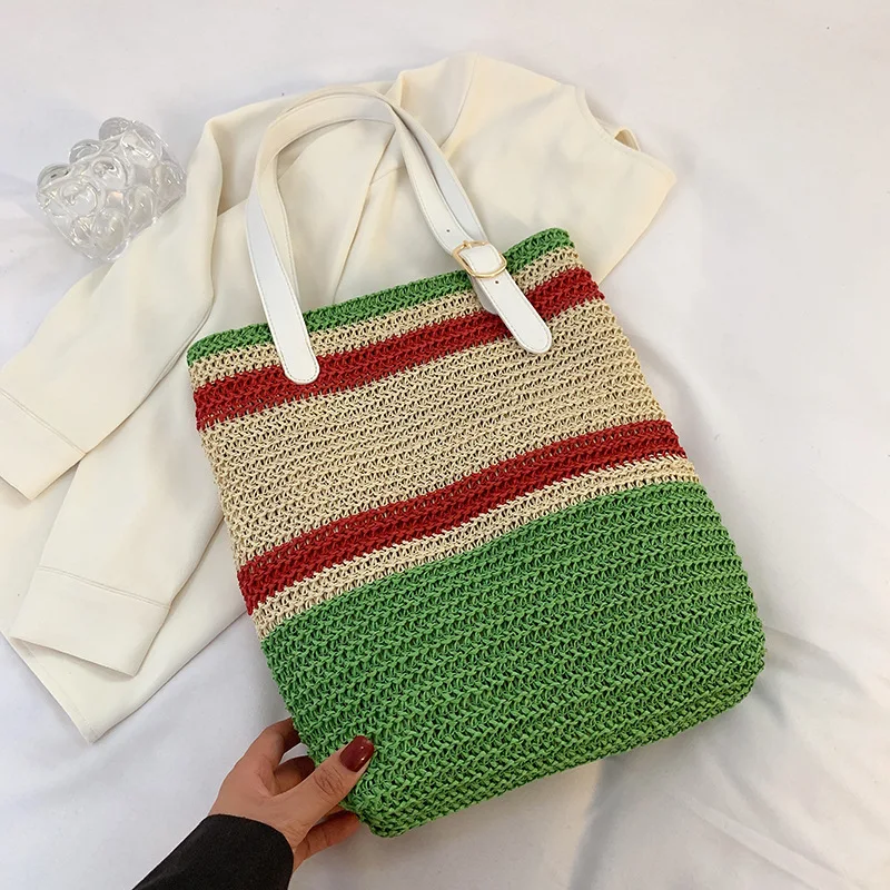 

Panelled Shoulder Bags for Women Summer 2022 Famous Brand Design Top Handle Women's Bag New Tote Large Capacity Female Handbags