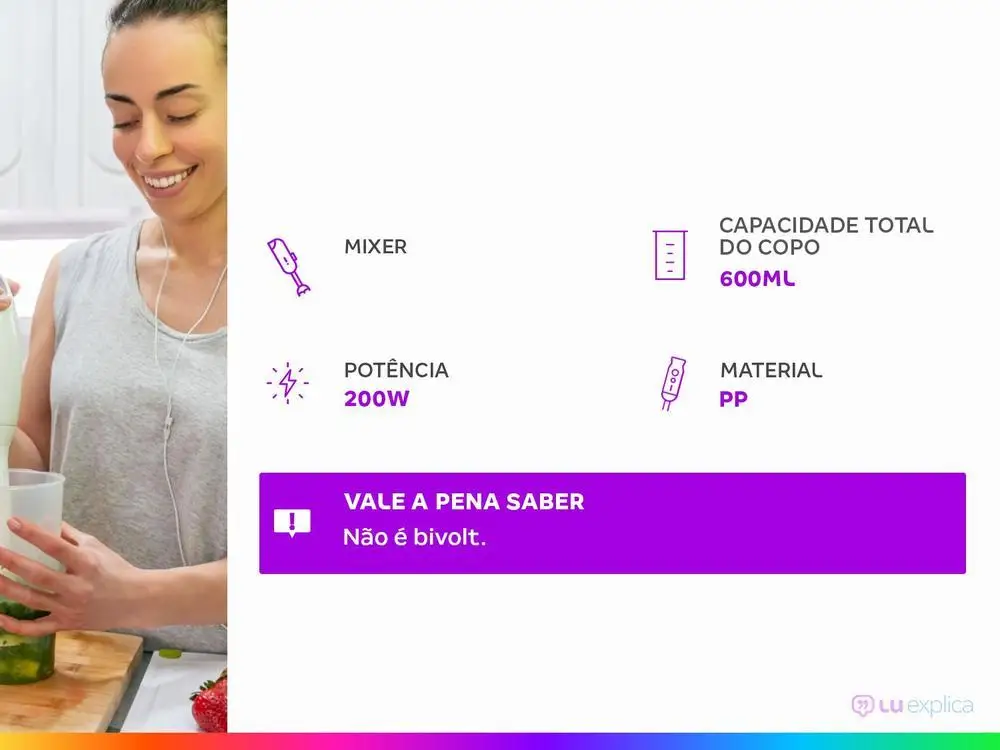 Mixer 2 em 1 Mondial 200W Vermelho M-15-R  - 220V 2