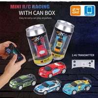 1:58 Remote Control MINI RC Car Battery Operated Racing Car PVC Cans Pack Machine Drift-Buggy Bluetooth radio Controlled Toy Kid 1