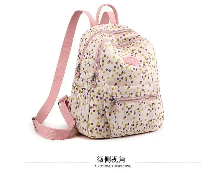 Brief Drucken Ultra-licht Casual Kleine Doppel Schulter Taschen Neueste Nette frauen Rucksack Koreanischen Stil Einfache Nylon Pendler Tasche – Detail 24
