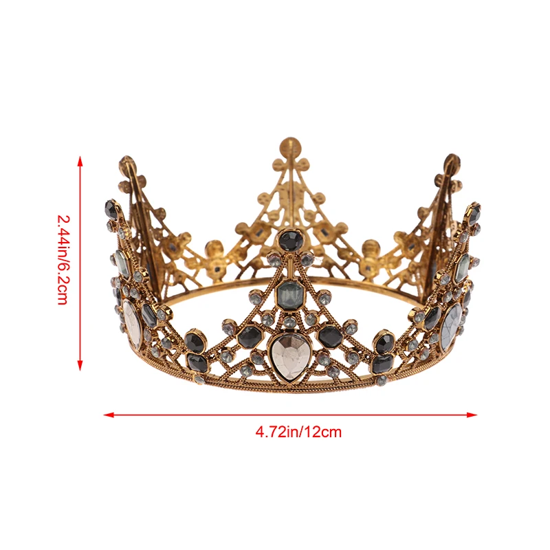 Royal Topper Per Torta A Forma Di Corona In Metallo Oro - 20x20x21 Cm, Decorazione Per Feste E Compleanni - 4