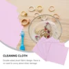 100 Pcs Glasses Cleaning Cloth Silver Wiping Supply Pink Phone Screen Microfiber for 5