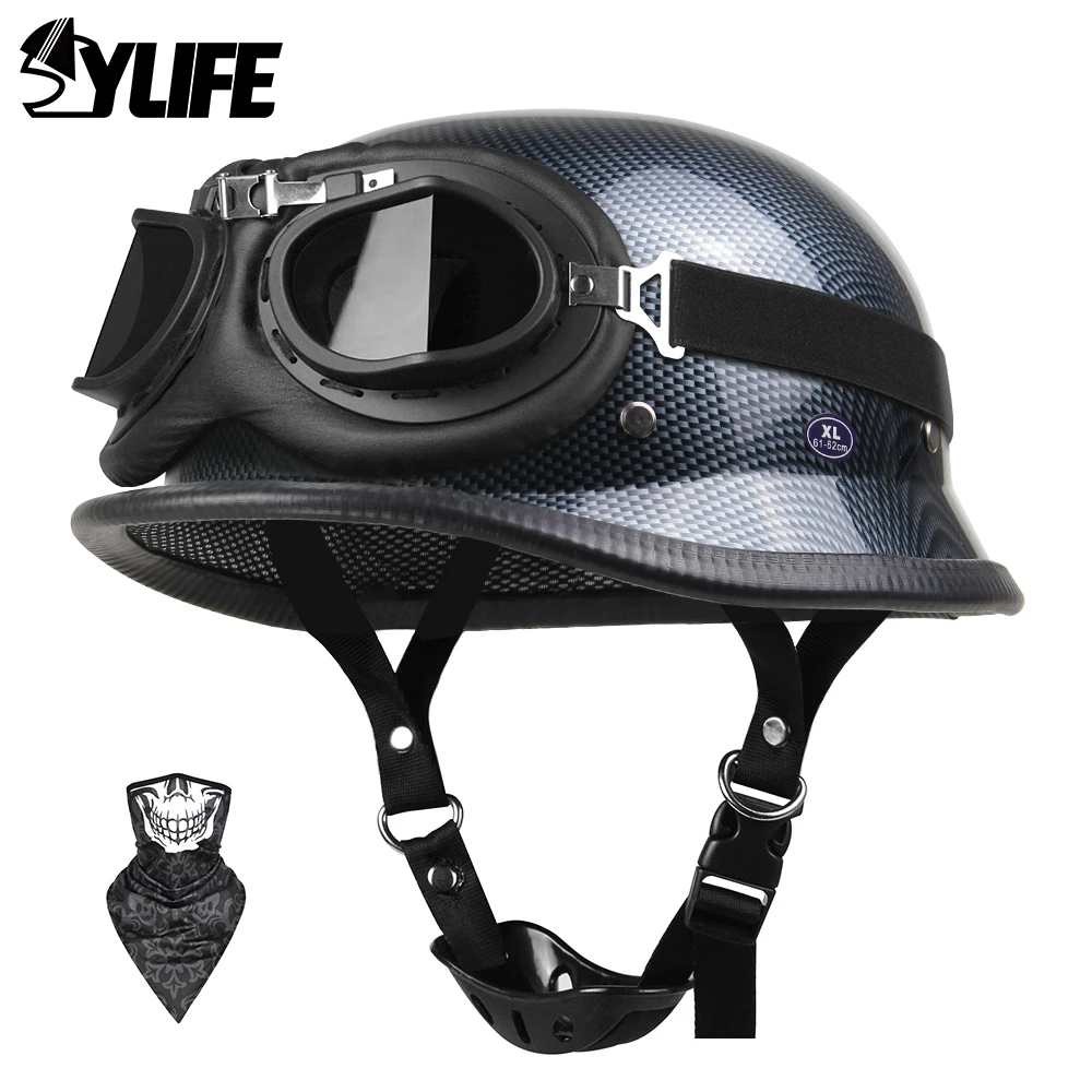 헬멧 오토바이 오픈 얼굴 레트로 Capacete De Moto 스쿠터 오토바이 헬멧 독일 도트 안전 빈티지 Casco 모토 사계절