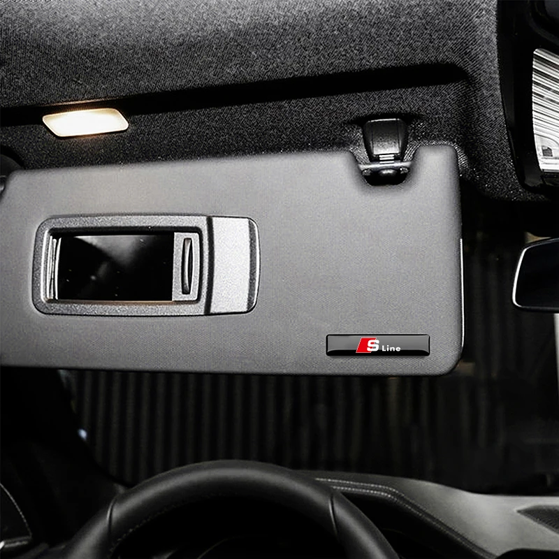 3D Epoxy car interior exterior decoration sticker for Audi Sline A1 A2 A3 A4 A5 A6 A7 A8 Q1 Q2 Q3 Q4 Q5 Q6 Q7 Q8 TT RS3 S5 S4 S6