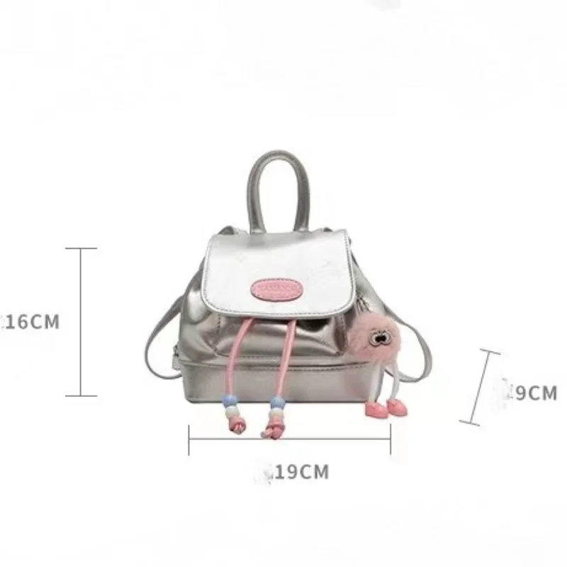 Retro Versatile Denim Patchwork Backpack 2024 Summer New Student Cute Plush Fashion Trend Solid Backpack Travel Bag for Girls