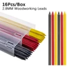 16pcs/Box 2.8mm 2B Solid Carpenter Pencil Replaceable Lead, Woodworking Mechanical Pencil Lead Marking Architectural Accessory 2