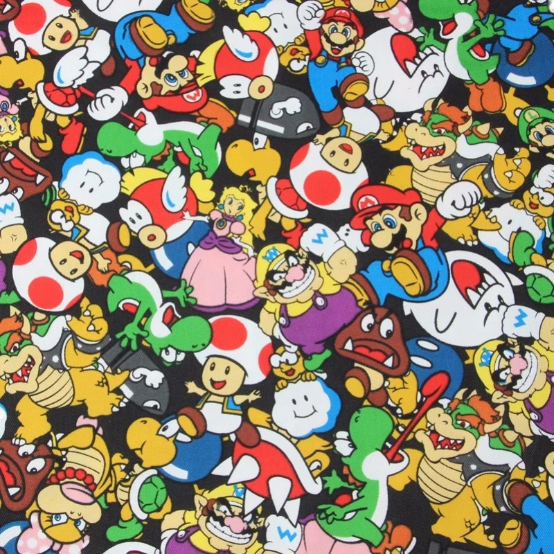 

45*140 см японское аниме супер Марио средняя толщина полиэфирная хлопковая ткань шитье Лоскутная сумка скатерть материал занавески