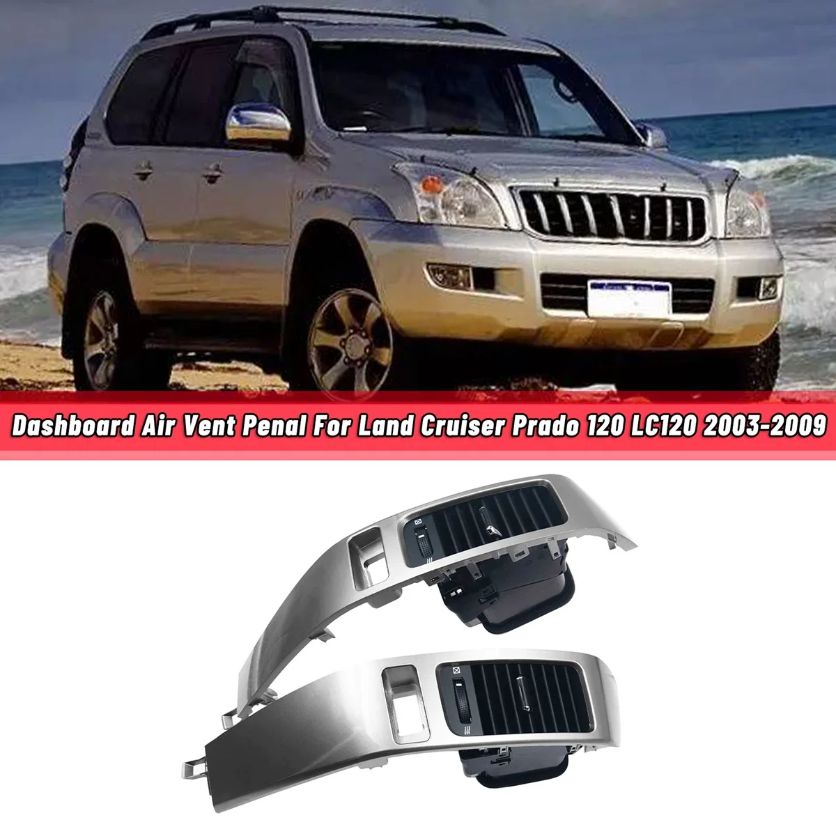 Air Conditioning Outlet Cover Car Air Vent Dashboard Air Vent Sensor Panel For Toyota Land Cruiser Prado 120 FJ120 2003-2009 Accessories