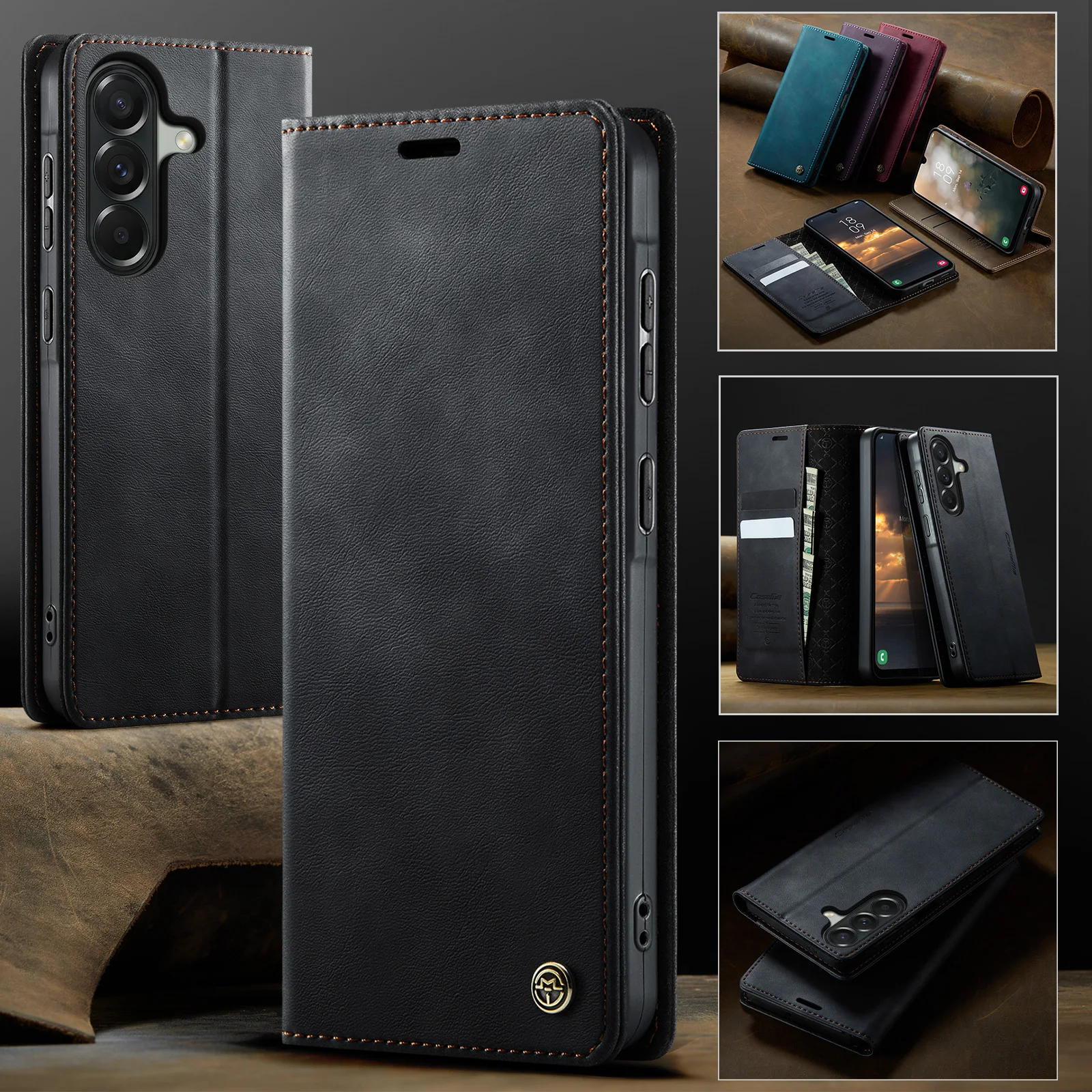 Luxurious Flip Leather Wallet Phone Case