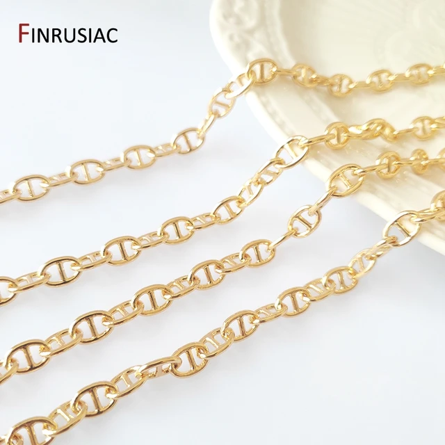 14k Real Gold Plated Necklace Chains For Jewelry Making, High Quality Brass  Chains For Necklace Making, Diy Jewelry Findings - Jewelry Findings &  Components - AliExpress