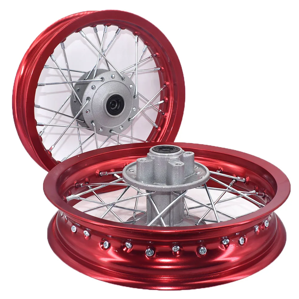 1.85 -12inch Front and Rear aluminum A Style Disc Plate Wheel Rims Hub For CRF50 APOLLO 110 Kayo Dirt Pit Bike